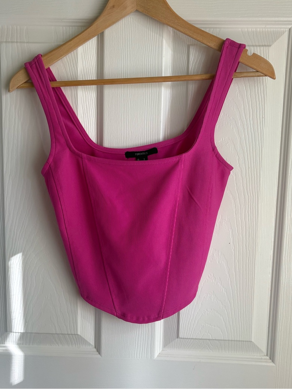 Forever 21 Fuchsia Square Neck Tank Top